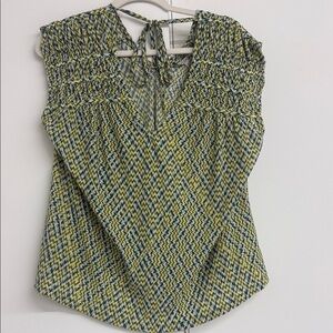 Liverpool Green and Yellow Patterned Blouse